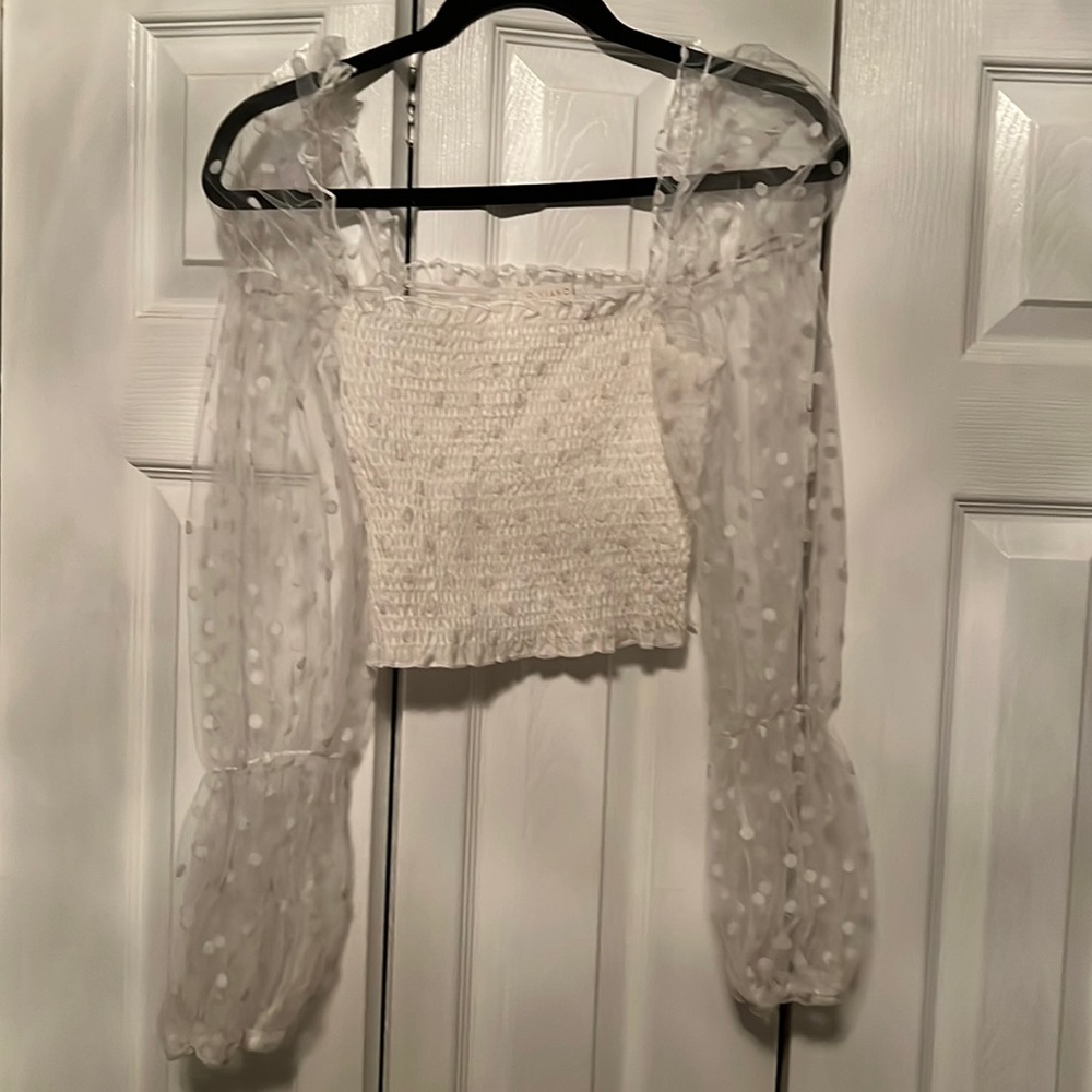 white mesh top